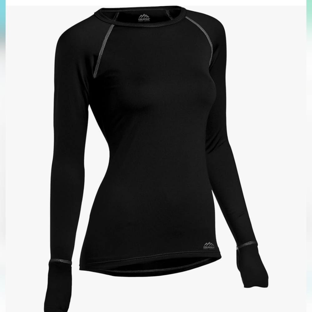 Soft Lined Black Long Sleeve, XXL
